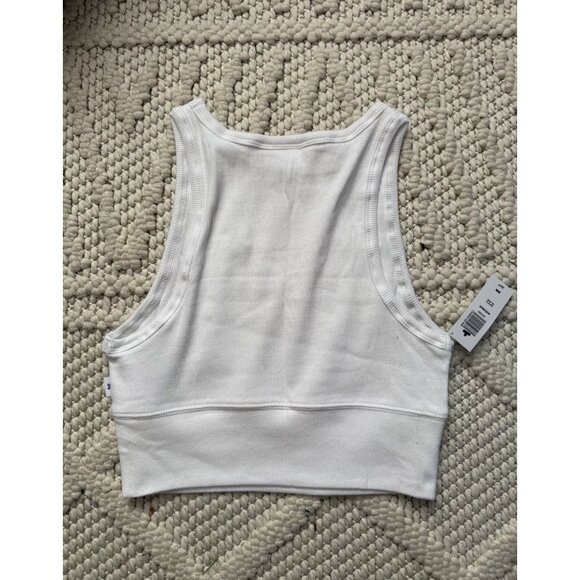 Aritzia TNA Avenue White High Neck Sleeveless Tank Basics Casual Loungewear NWT - Picture 2 of 7